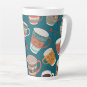 Farbige Kaffeekuchen Milchtasse (Rechte Ecke)