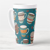 Farbige Kaffeekuchen Milchtasse (Linke Ecke)