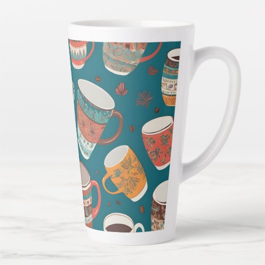 Farbige Kaffeekuchen Milchtasse (Rechts)