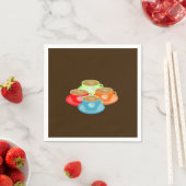 Farbige Kaffeekuchen Serviette (Beispiel)