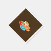 Farbige Kaffeekuchen Serviette (Ecke)