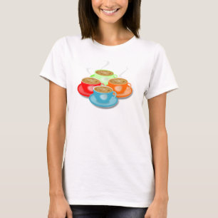 Farbige Kaffeekuchen T-Shirt