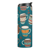 Farbige Kaffeekuchen Thermosbecher (Nach links gedreht)