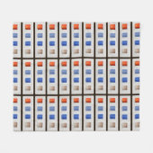 Farbige Kaffeetassen gerahmt Fleecedecke (Vorderseite (Horizontal))