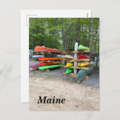 Farbige Kajaks Feiertagspostkarte (Vorne/Hinten)