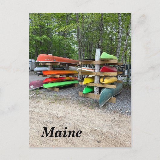 Farbige Kajaks Feiertagspostkarte (Vorderseite)