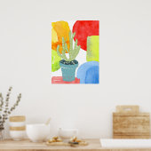 Farbige Kakteen Poster (Küche)