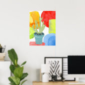 Farbige Kakteen Poster (Heimbüro)