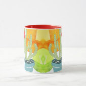 Farbige Kakteen Tasse (Zentrum)