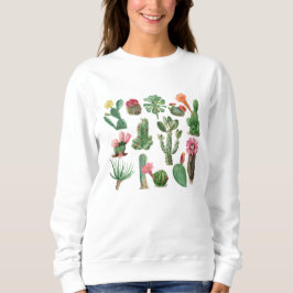 Farbige Kakteen und Sukkulenten Blume Sweatshirt