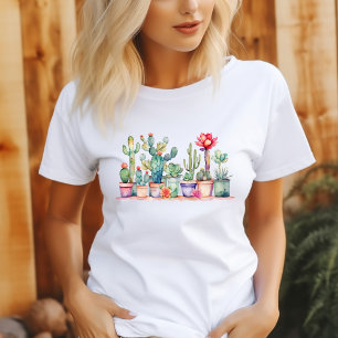 Farbige Kakteen und Sukkulturen T-Shirt