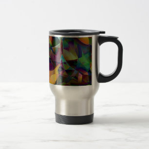 Farbige, kaleidoskopische abstrakte Kunst Reisebecher