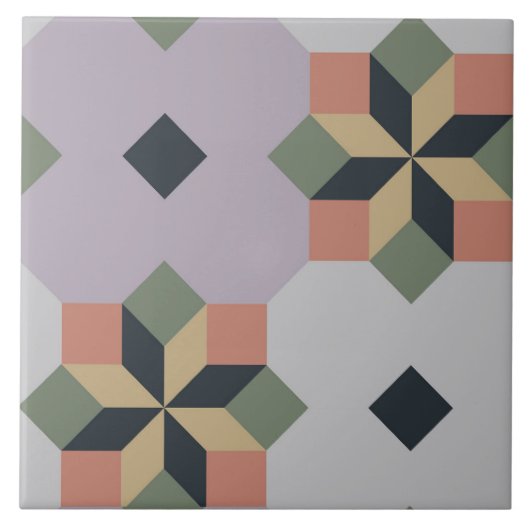 Farbige kaleidoskopische hydraulische Fliesen (Vorderseite)