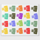 Farbige Kameras Geschenkpapier (Flach)