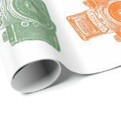 Farbige Kameras Geschenkpapier (Rolleneckpunkt)