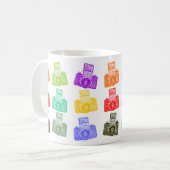 Farbige Kameras Kaffeetasse (Vorderseite Links)