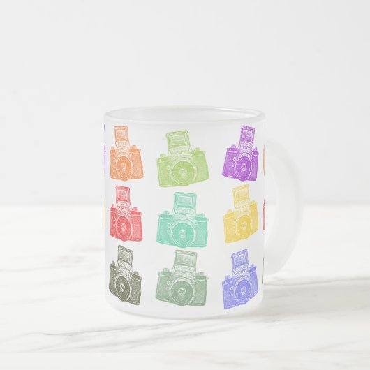 Farbige Kameras Mattglastasse (VorderseiteRechts)