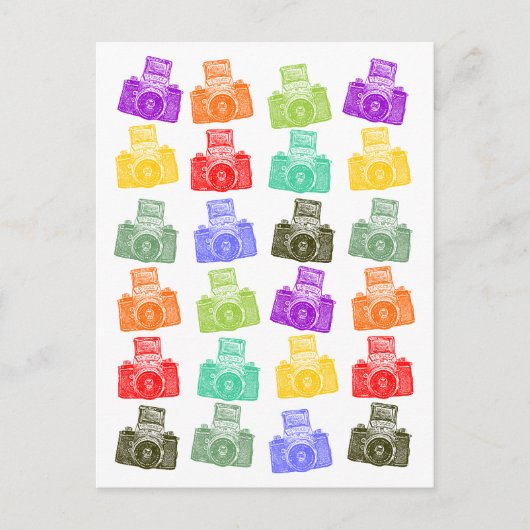 Farbige Kameras Postkarte (Vorderseite)