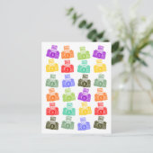 Farbige Kameras Postkarte (Stehend Vorderseite)