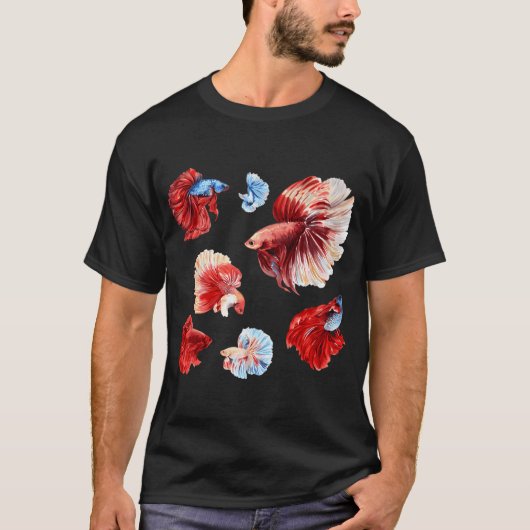 Farbige Kampffische T-Shirt (Vorderseite)