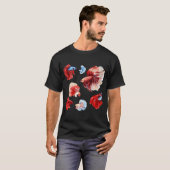 Farbige Kampffische T-Shirt (Vorne ganz)