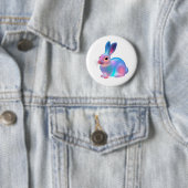 Farbige Kaninchenkunst Button (Beispiel)