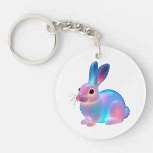 Farbige Kaninchenkunst Schlüsselanhänger