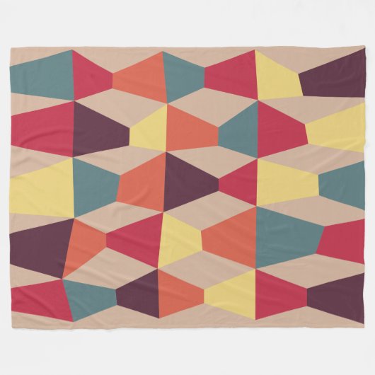 Farbige Kanten 161214a - auf hellbraun d2b29a Fleecedecke (Vorderseite (Horizontal))