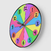 Farbige Kanten Kinderuhr Große Wanduhr (Winkel)