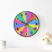 Farbige Kanten Kinderuhr Große Wanduhr (Zuhause)