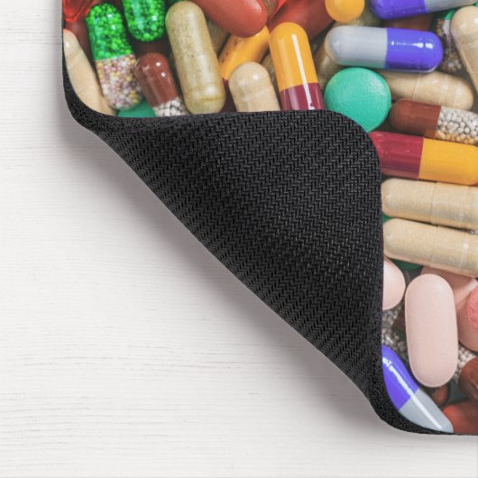 Farbige Kapseln, Tabletten Mousepad (Ecke)