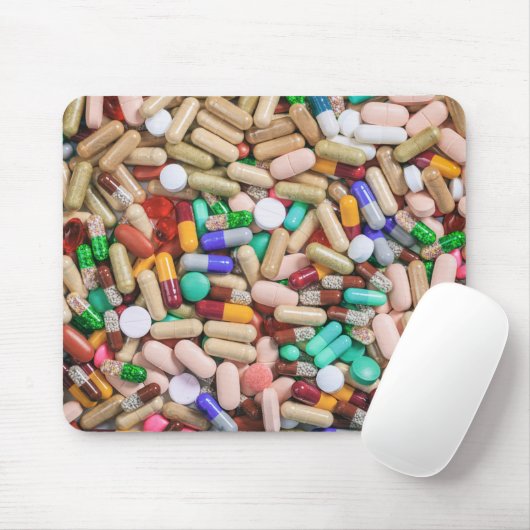Farbige Kapseln, Tabletten Mousepad (Mit Mouse)