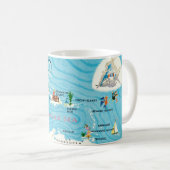 Farbige karibische Karte  Kaffeetasse (VorderseiteRechts)