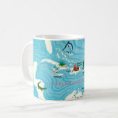 Farbige karibische Karte  Kaffeetasse (Vorderseite Links)