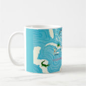 Farbige karibische Karte  Kaffeetasse (Links)