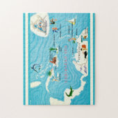 Farbige karibische Karte Puzzle (Vertikal)