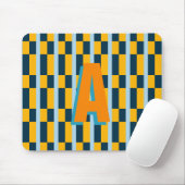 Farbige karierte Monogramm Mousepad (Mit Mouse)