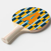 Farbige karierte Monogramm Tischtennis Schläger (Vorderseite)