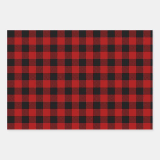 Farbige Karierte Weihnachtswrapping Paper Sheets Geschenkpapier Set (Vorderseite 2)