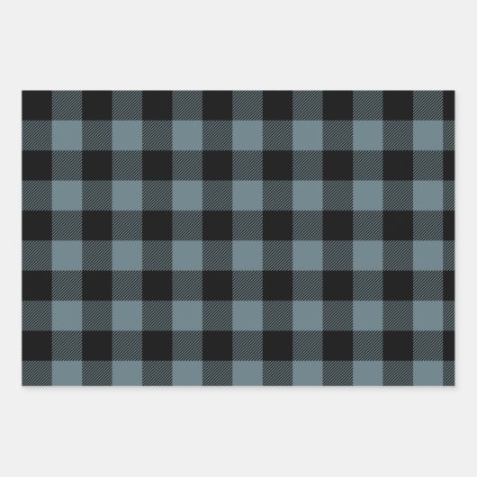 Farbige Karierte Weihnachtswrapping Paper Sheets Geschenkpapier Set (Vorderseite)