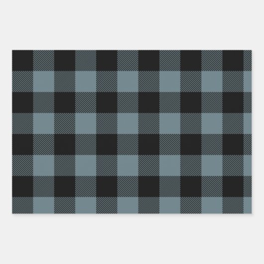 Farbige Karierte Weihnachtswrapping Paper Sheets Geschenkpapier Set (Vorderseite 3)