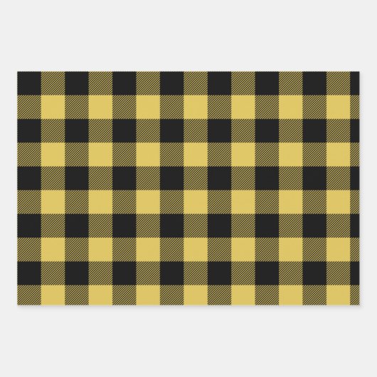 Farbige Karierte Weihnachtswrapping Paper Sheets Geschenkpapier Set (Vorderseite)