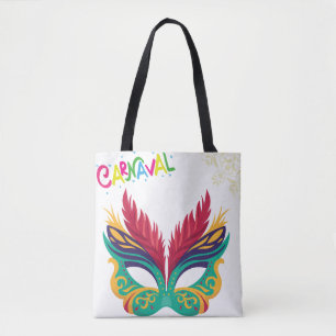Farbige Karnevalsmaske – Festliches Mardi Gras Des Tasche