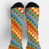 Farbige Karos Orange Red Gepunktet Newt Inspo Socken (Oben)