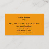 Farbige Karotten Visitenkarte (Rückseite)