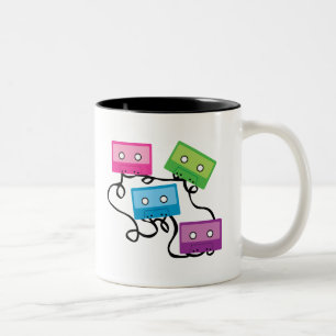 Farbige Kassettendecks Zweifarbige Tasse