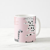 Farbige Kätzchen: Childrosa Vintag Kaffeetasse (VorderseiteRechts)