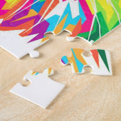 Farbige Katze - Gesicht - Puzzle (Seite)