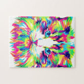 Farbige Katze - Gesicht - Puzzle (Horizontal)