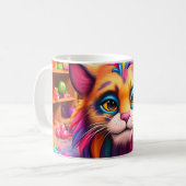 Farbige Katze Kaffeetasse (Vorderseite Links)